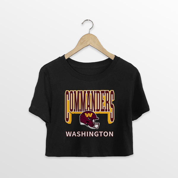 gameday couture WASHINGTON COMMANDERS PURE VICTORY CLASSIC CROP TEE