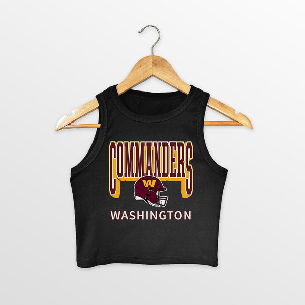 gameday couture WASHINGTON COMMANDERS PURE VICTORY ESSENTIAL RIBBED CROP TANK