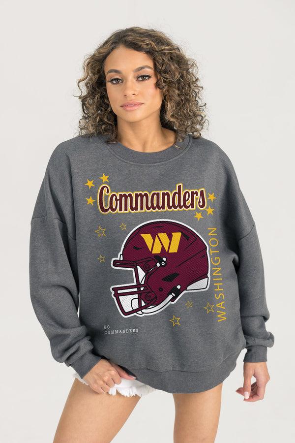 Gameday Couture WASHINGTON COMMANDERS Ready To Rumble Fleece Crewneck Pullover
