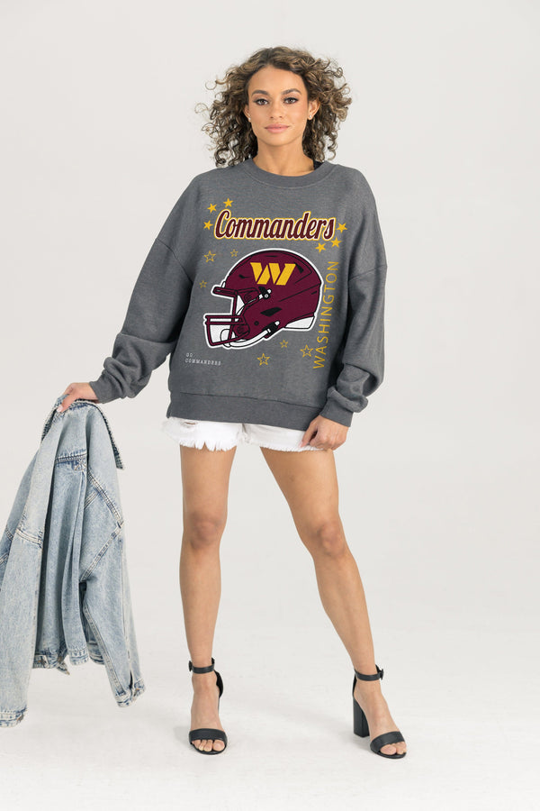 Gameday Couture WASHINGTON COMMANDERS Ready To Rumble Fleece Crewneck Pullover