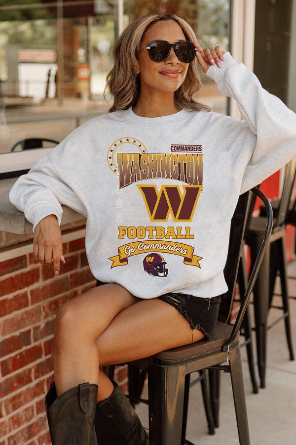 Gameday Couture WASHINGTON COMMANDERS Run The Show Fleece Crewneck Pullover