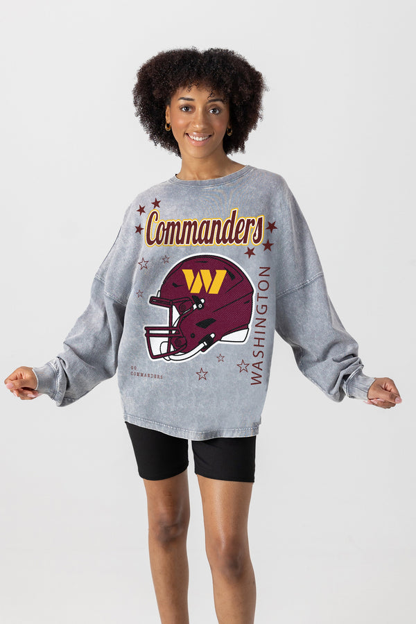 gameday couture WASHINGTON COMMANDERS Starbound Oversized Long-Sleeve Tee