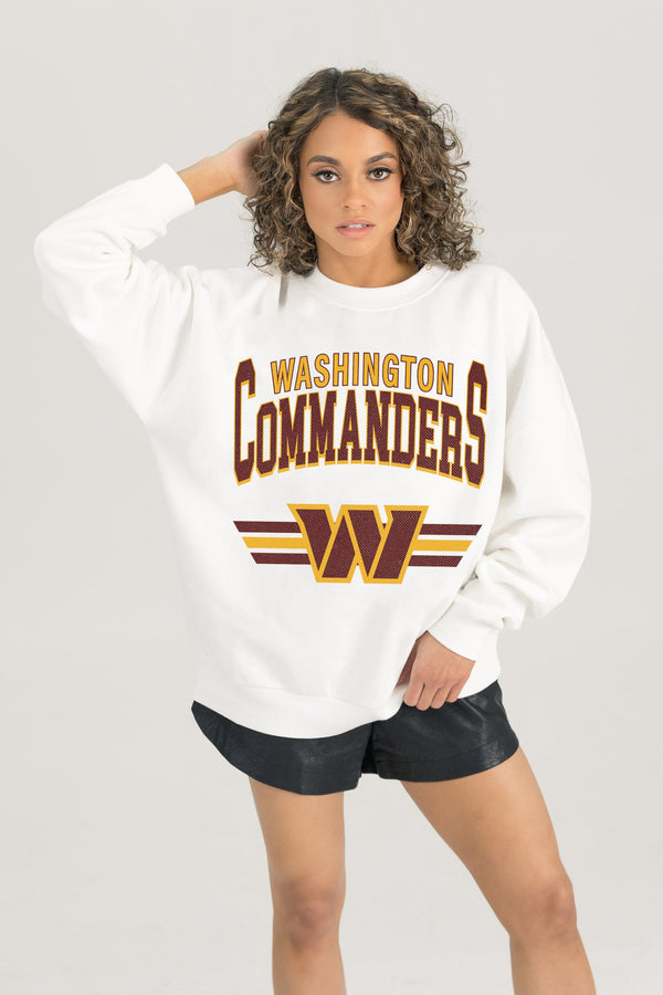 Gameday Couture WASHINGTON COMMANDERS SWIFT STRIKE PREMIUM FLEECE CREWNECK PULLOVER