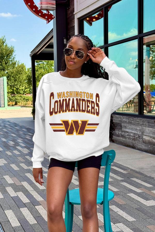 Gameday Couture WASHINGTON COMMANDERS SWIFT STRIKE PREMIUM FLEECE CREWNECK PULLOVER
