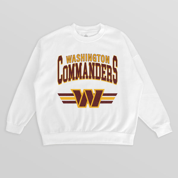 gameday couture WASHINGTON COMMANDERS SWIFT STRIKE PREMIUM FLEECE CREWNECK PULLOVER