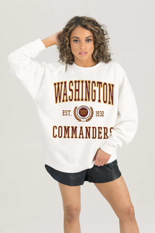 Gameday Couture WASHINGTON COMMANDERS Timeless Triumph Fleece Crewneck Pullover