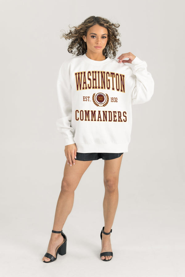 Gameday Couture WASHINGTON COMMANDERS Timeless Triumph Fleece Crewneck Pullover