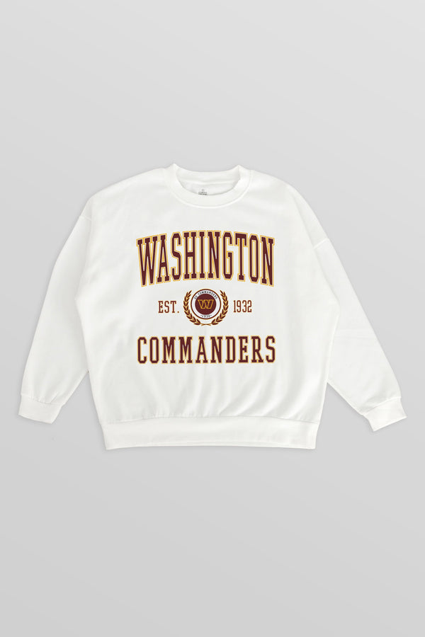 Gameday Couture WASHINGTON COMMANDERS Timeless Triumph Fleece Crewneck Pullover