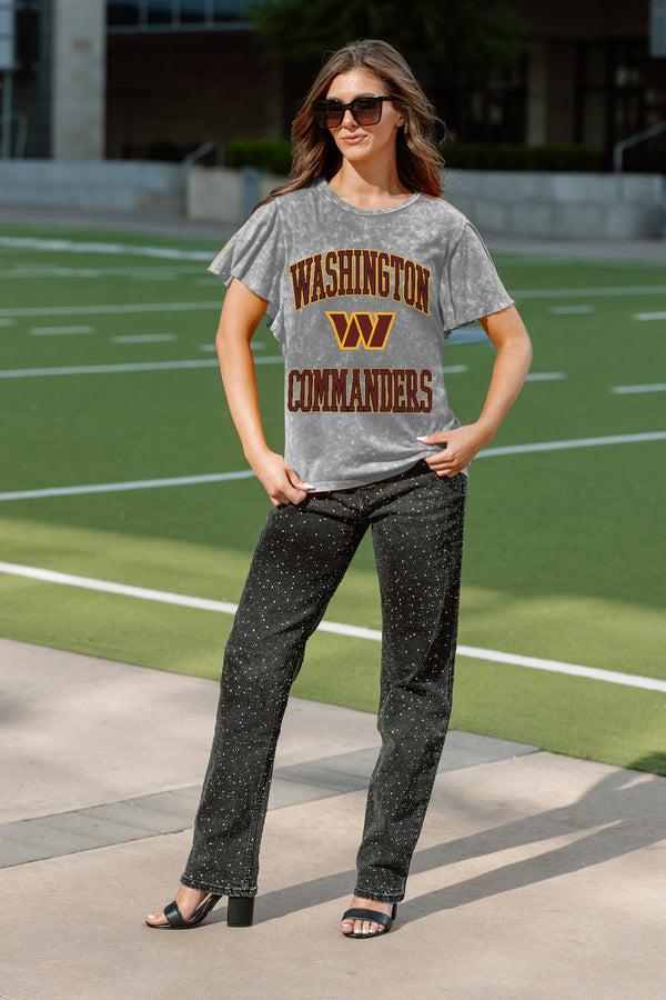 Gameday Couture WASHINGTON COMMANDERS VICTORY MODE FLUTTER SLEEVE TEE IN GREY