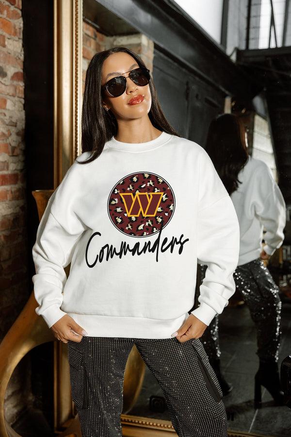 Gameday Couture WASHINGTON COMMANDERS WILD BREAKTHROUGH PREMIUM FLEECE CREWNECK PULLOVER