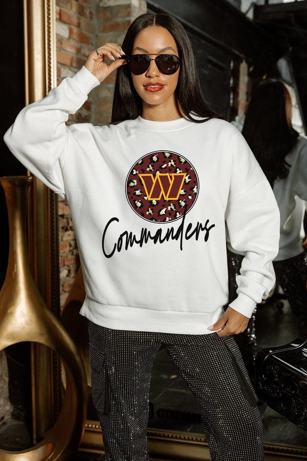 Gameday Couture WASHINGTON COMMANDERS WILD BREAKTHROUGH PREMIUM FLEECE CREWNECK PULLOVER