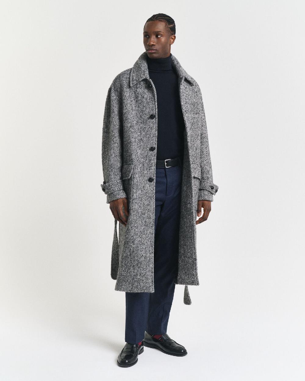 Gant Classic Cotton Turtleneck Sweater Evening Blue