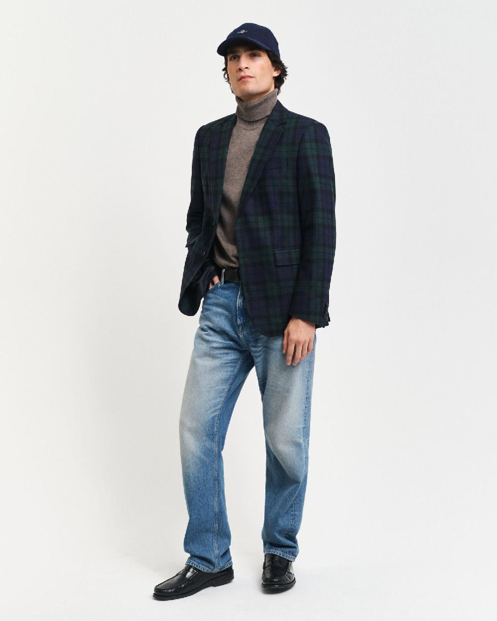 Gant Cotton Wool Turtleneck Sweater Dk Hazelnut Melange
