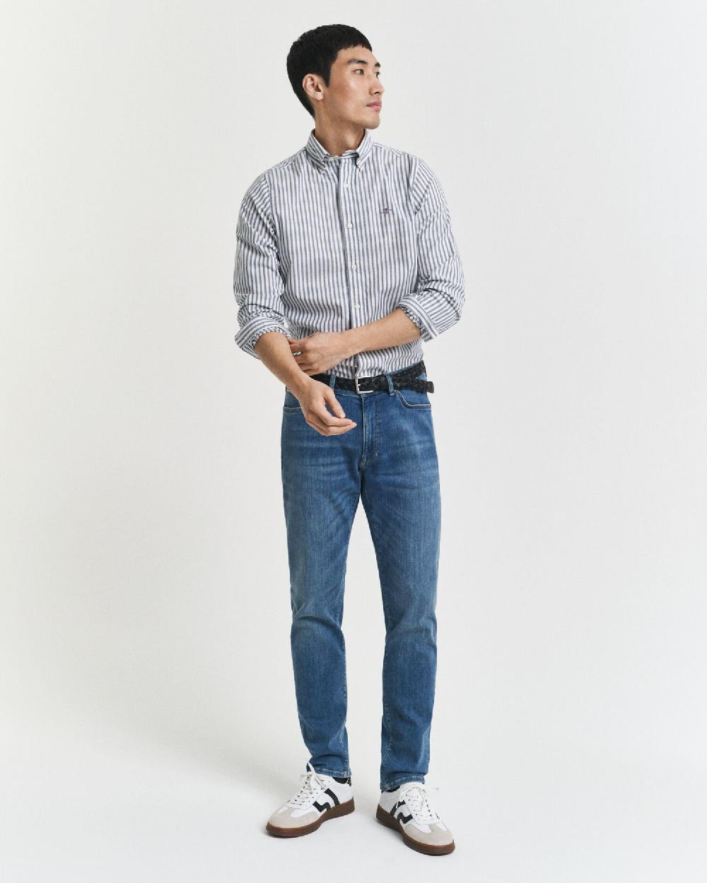 gant Extra Slim Fit Active Recover Jeans mid blue broken in