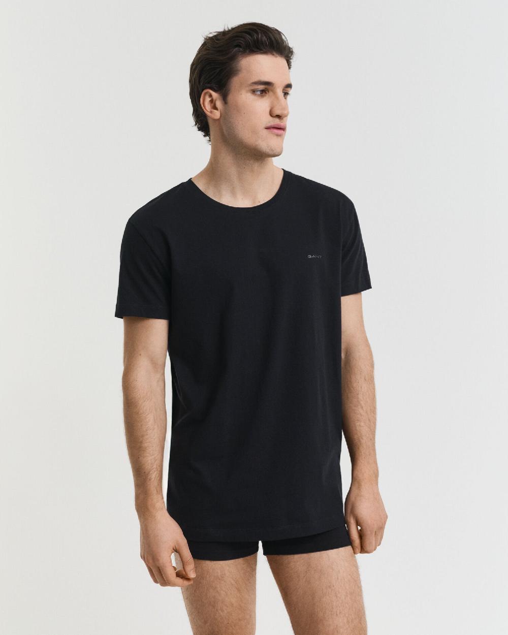 Gant 2-Pack Crew Neck T-Shirts Black