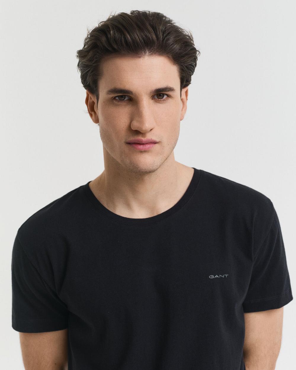 Gant 2-Pack Crew Neck T-Shirts Black / White