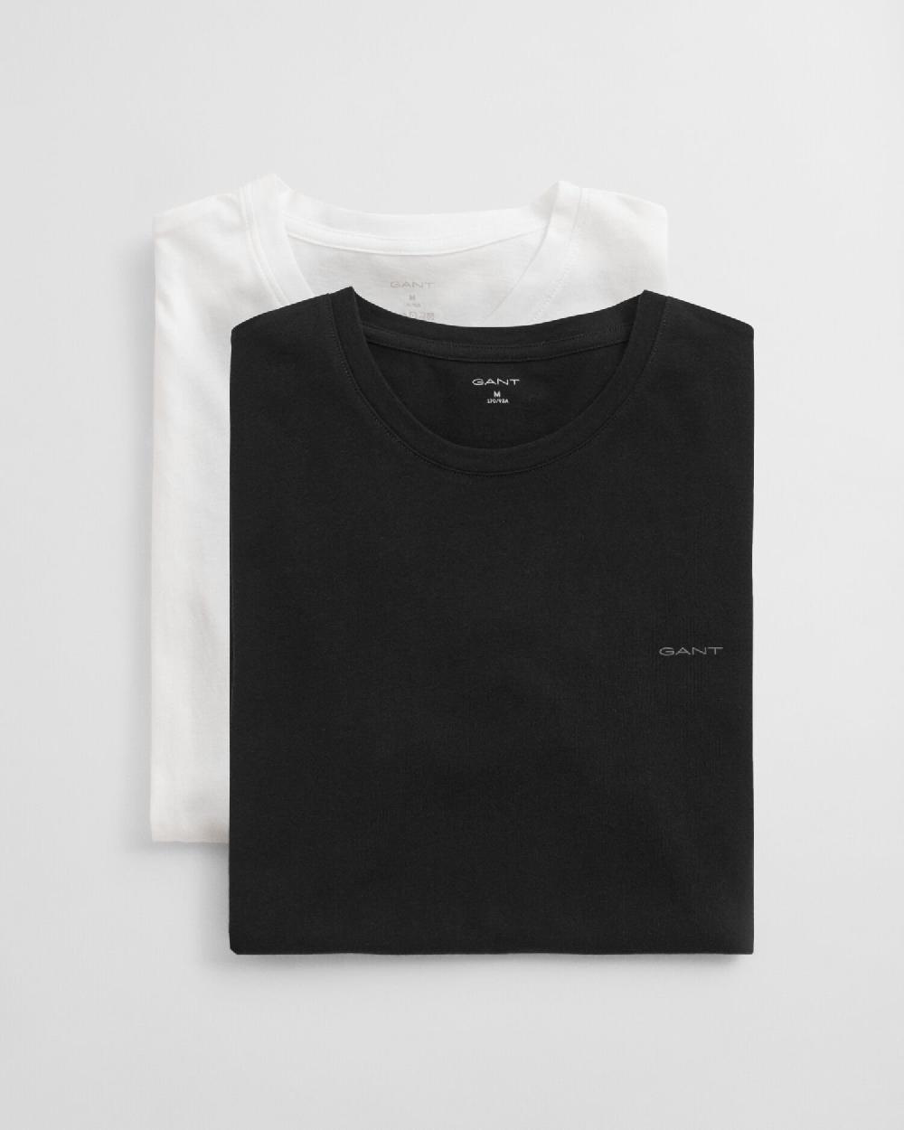 gant 2-Pack Crew Neck T-Shirts black / white