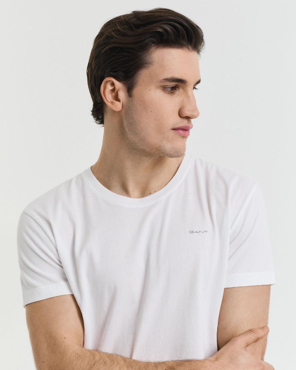 Gant 2-Pack Crew Neck T-Shirts White