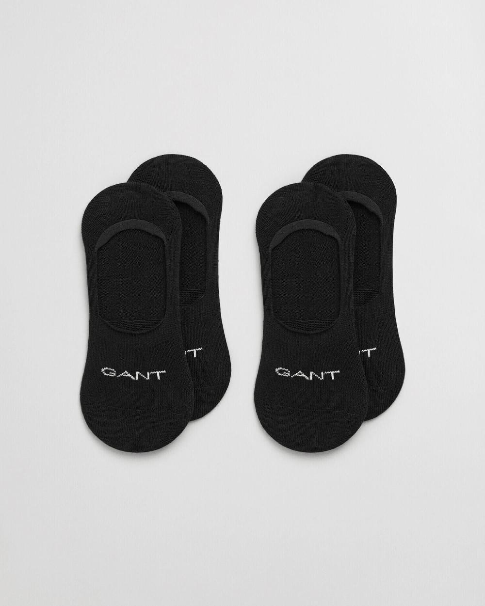 gant 2-Pack Invisible Socks black