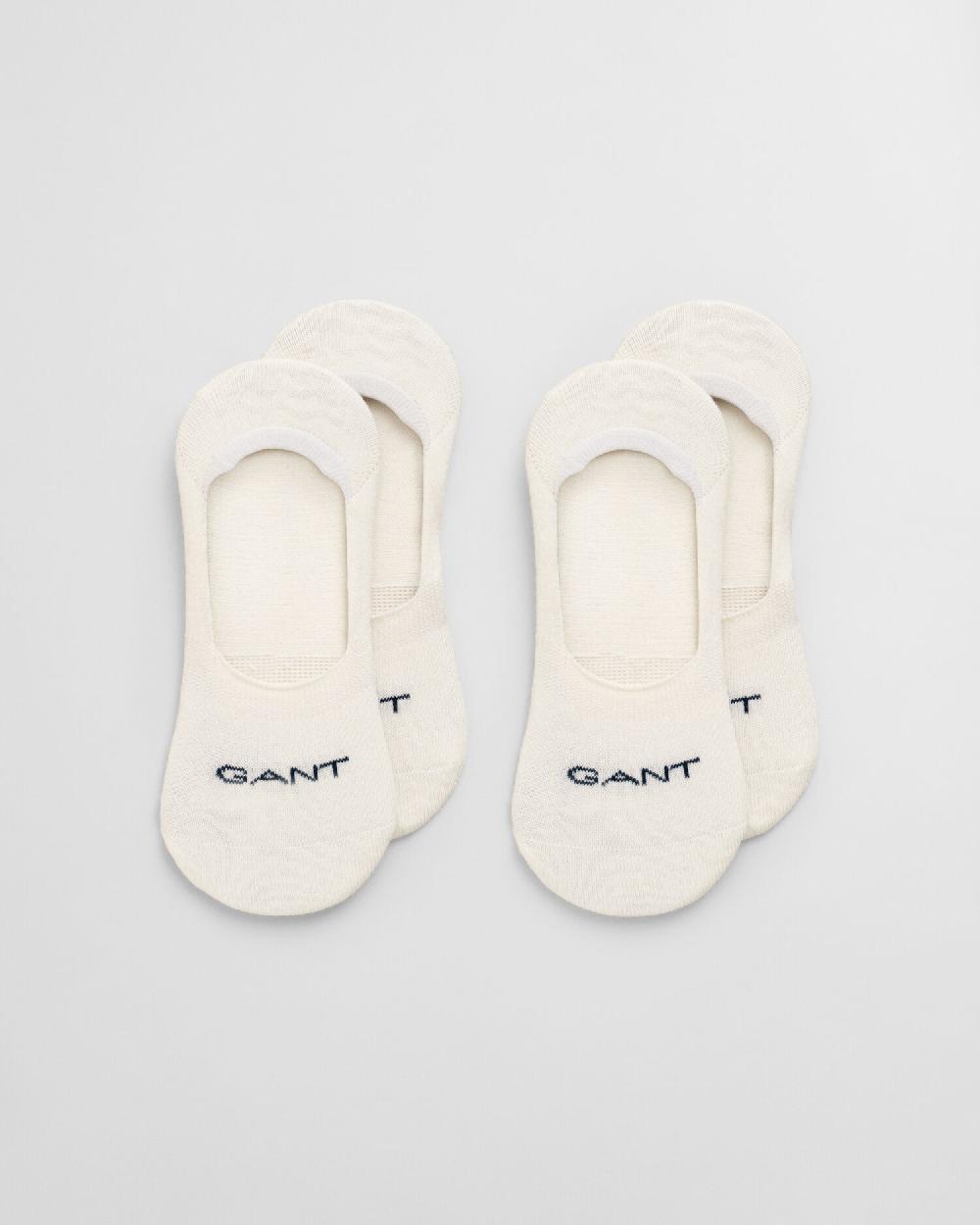 gant 2-Pack Invisible Socks eggshell
