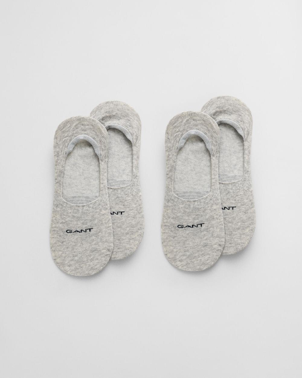 gant 2-Pack Invisible Socks light grey melange