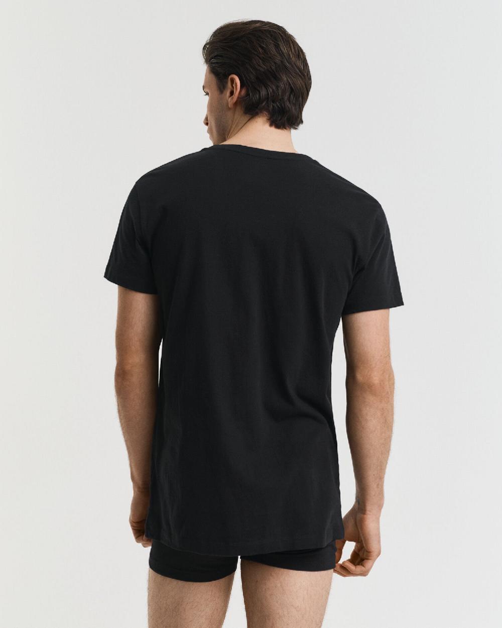 Gant 2-Pack V-Neck T-Shirts Black / White