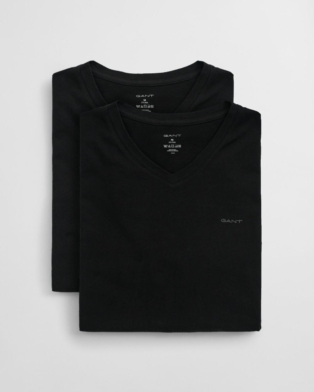 gant 2-Pack V-Neck T-Shirts black