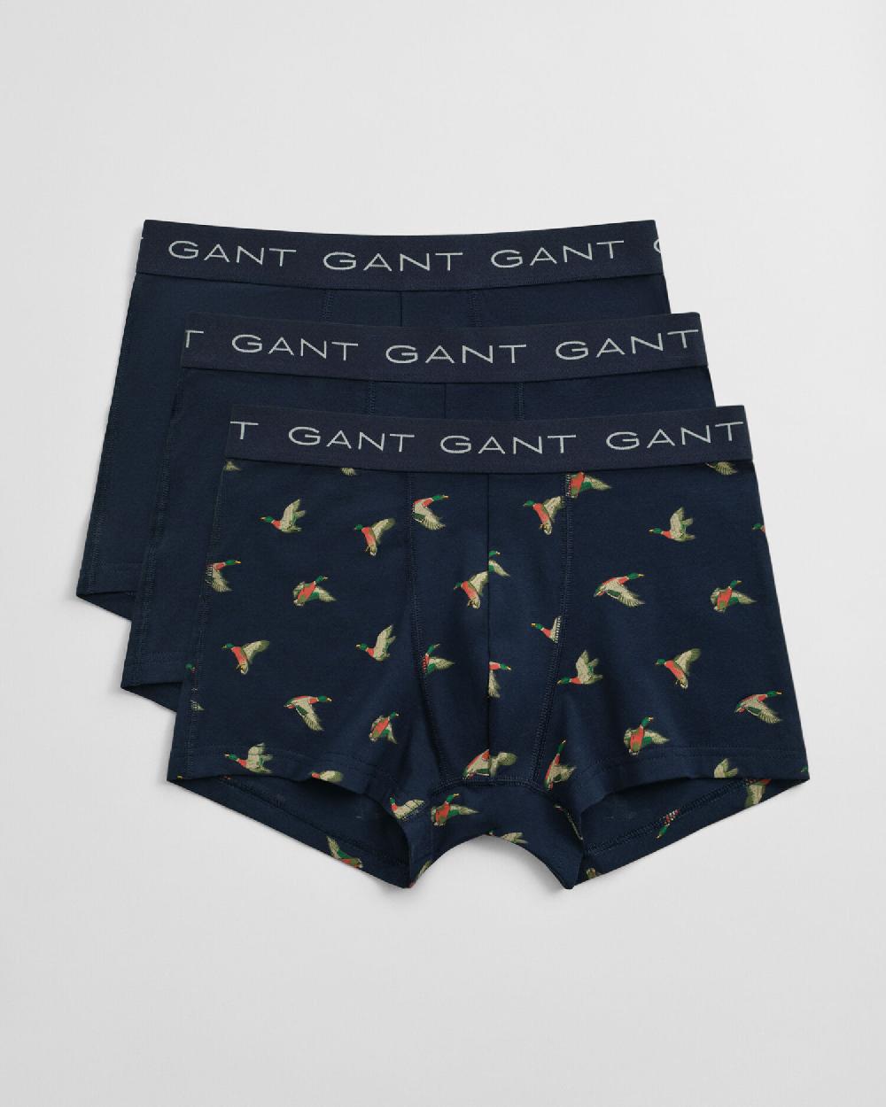 gant 3-Pack Duck Printed Trunks marine