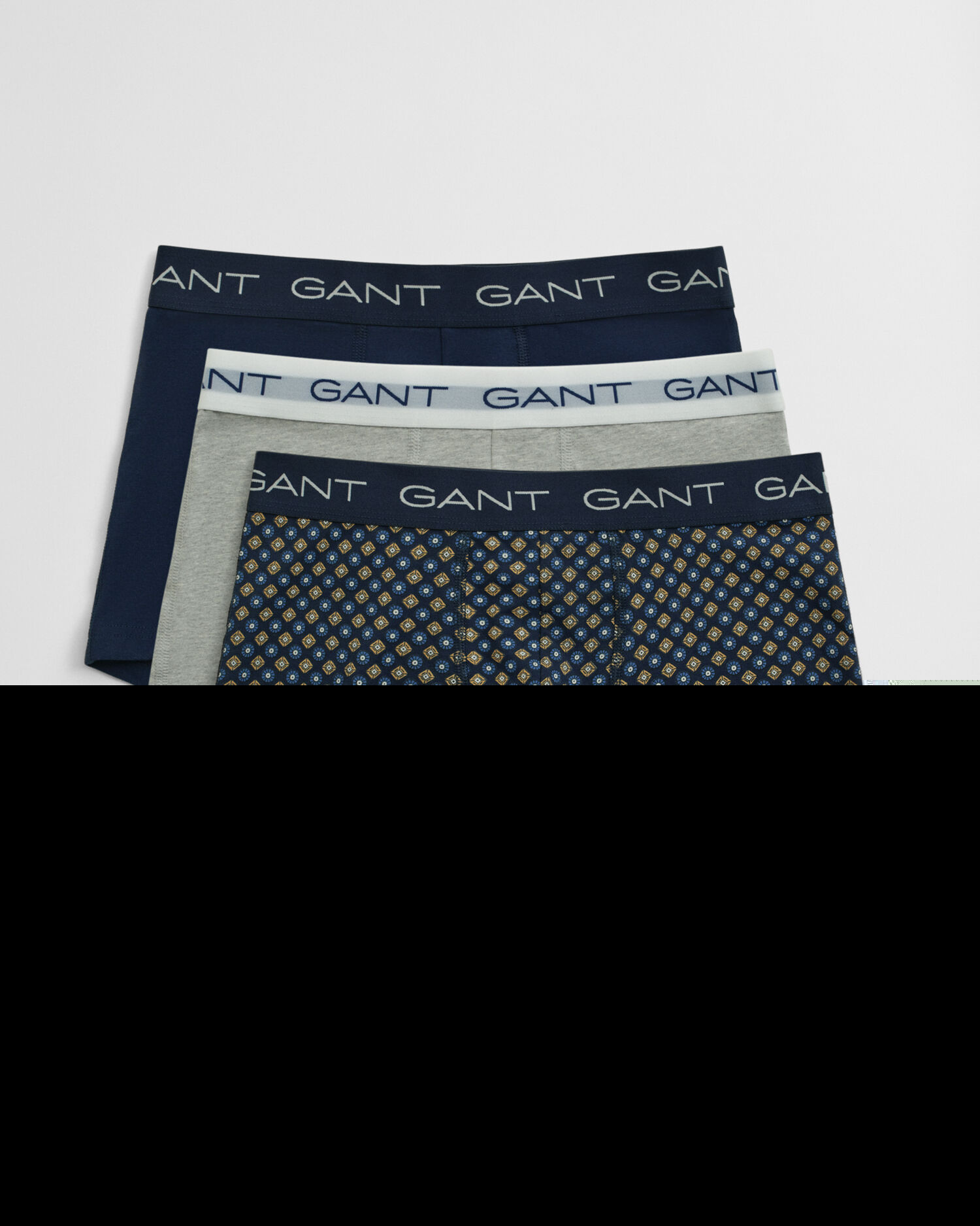 gant 3-Pack Geometric Print Trunks marine