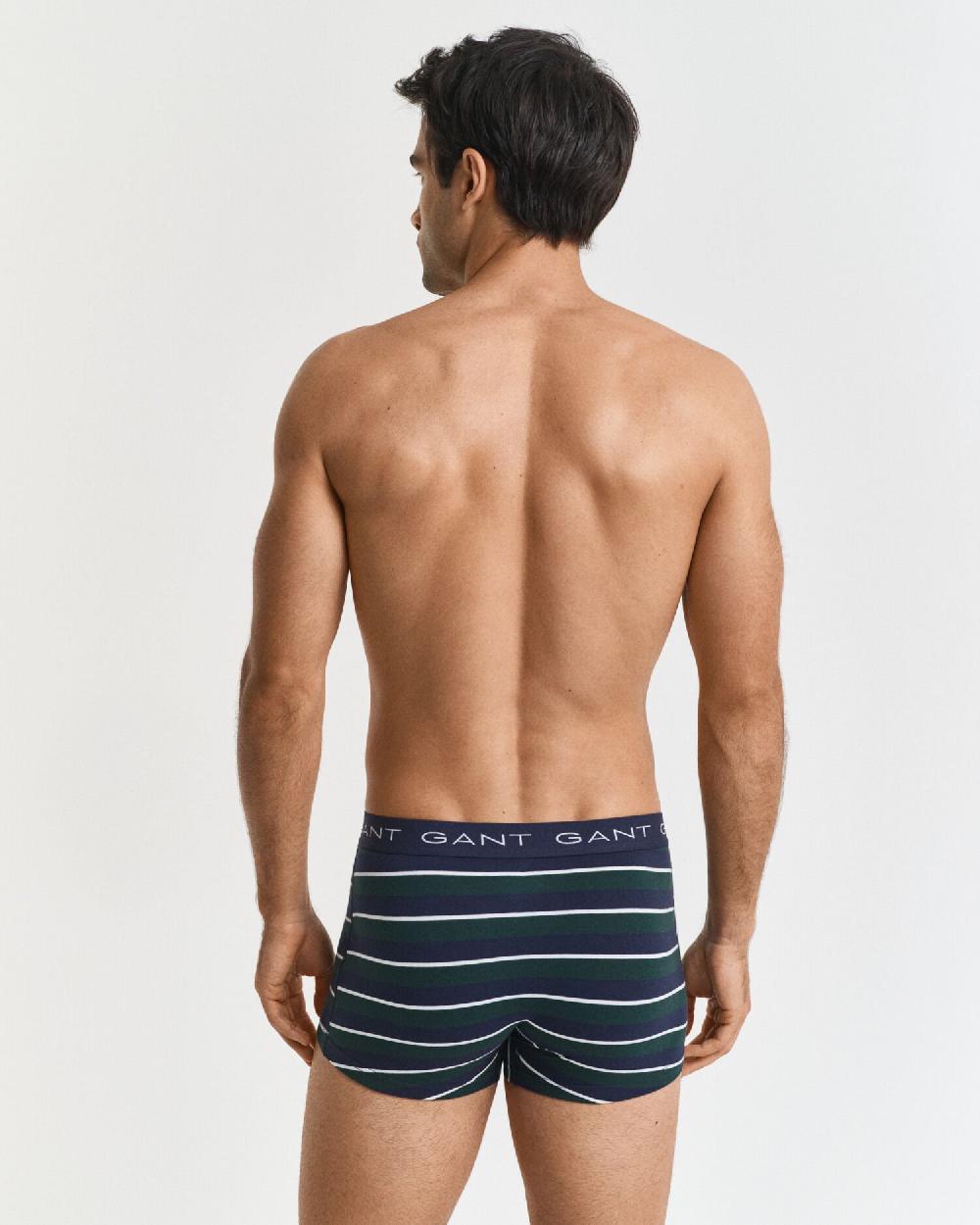 Gant 3-Pack Multistriped Trunks Tartan Green