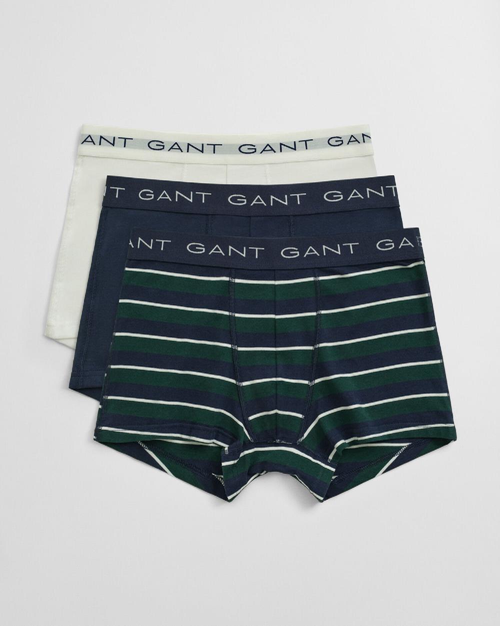 gant 3-Pack Multistriped Trunks tartan green