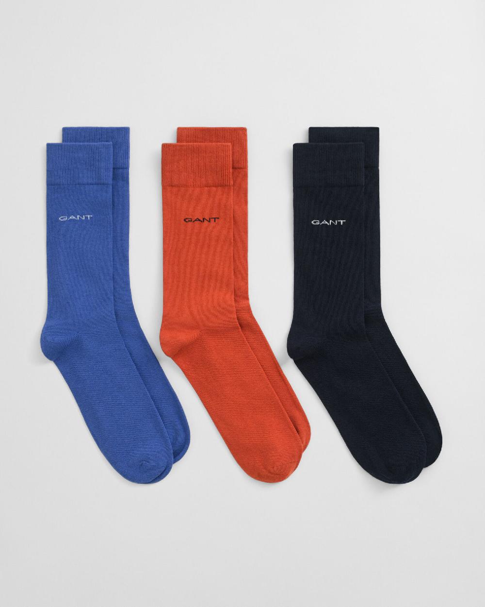 gant 3-Pack Soft Cotton Socks rich blue