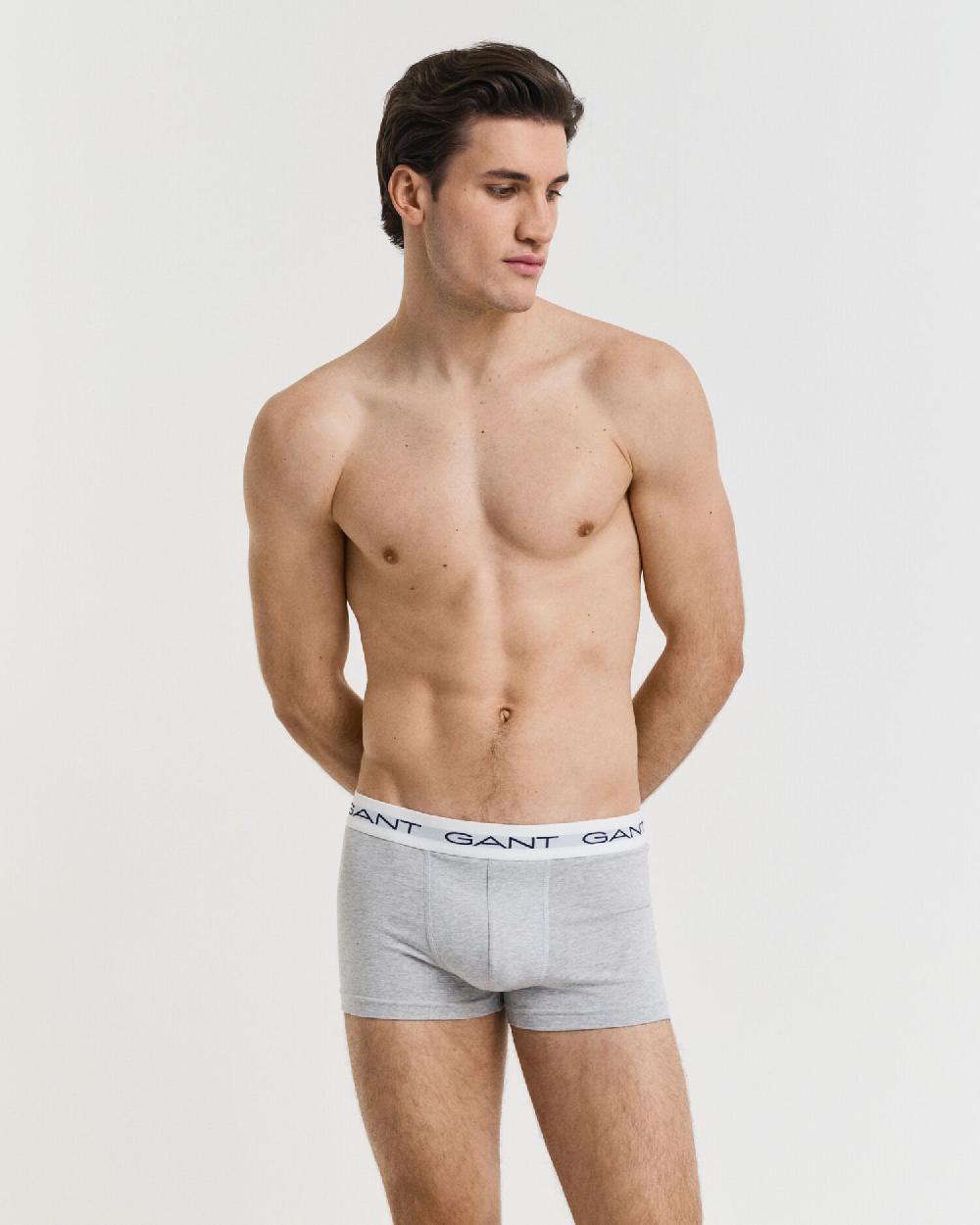 Gant 3-Pack Trunks Light Grey Melange
