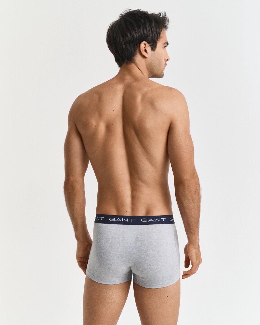 Gant 3-Pack Trunks Light Grey Melange
