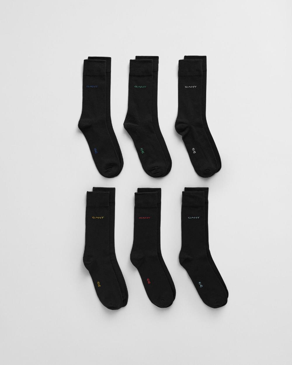 gant 6-Pack Soft Cotton Socks black