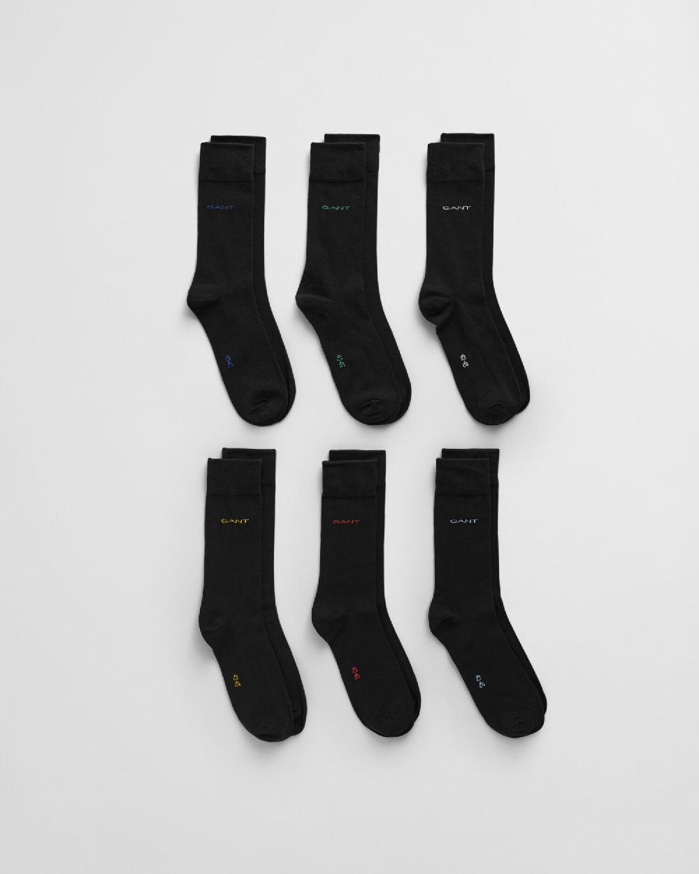 gant 6-Pack Soft Cotton Socks black