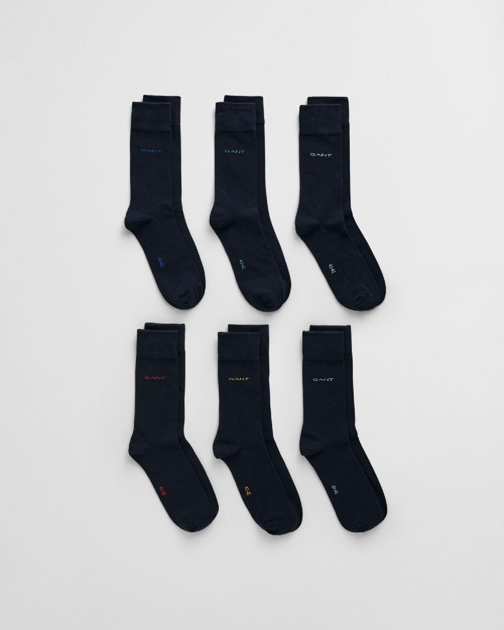 gant 6-Pack Soft Cotton Socks marine