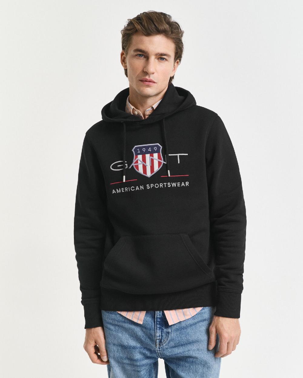 gant Archive Shield Hoodie black