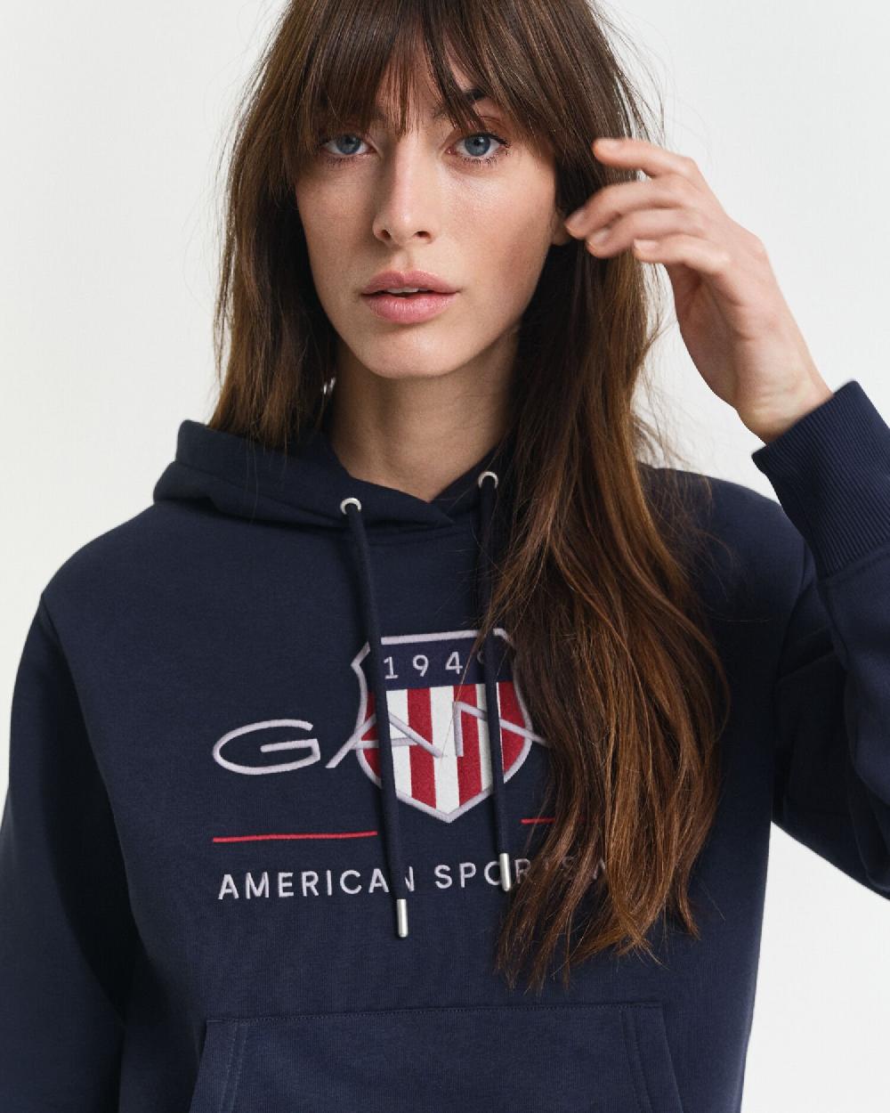 Gant Archive Shield Hoodie Evening Blue