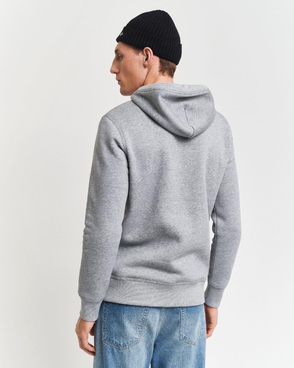 Gant Archive Shield Hoodie Grey Melange