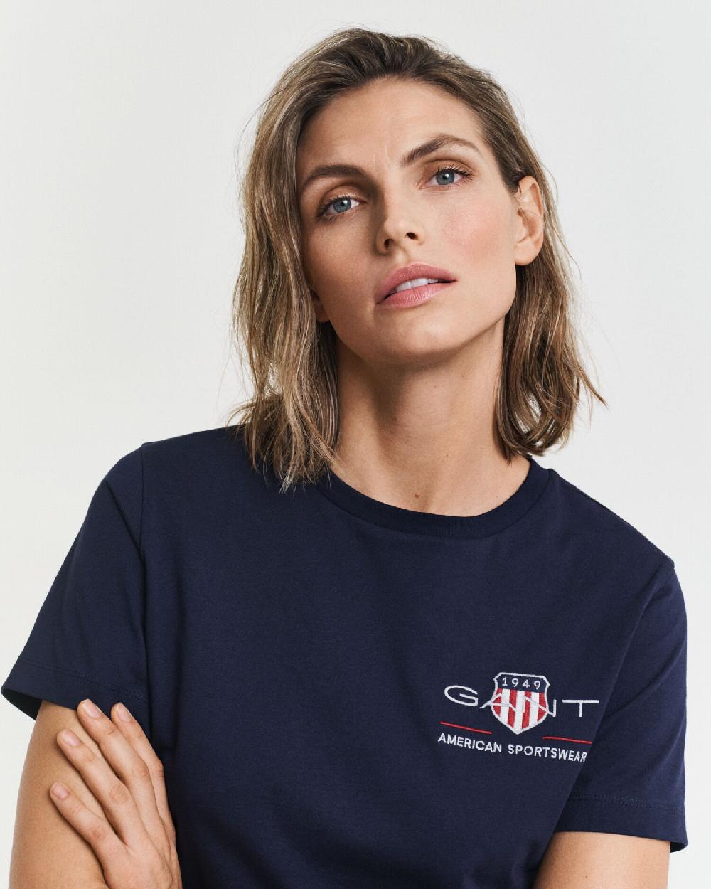 Gant Archive Shield T-Shirt Evening Blue