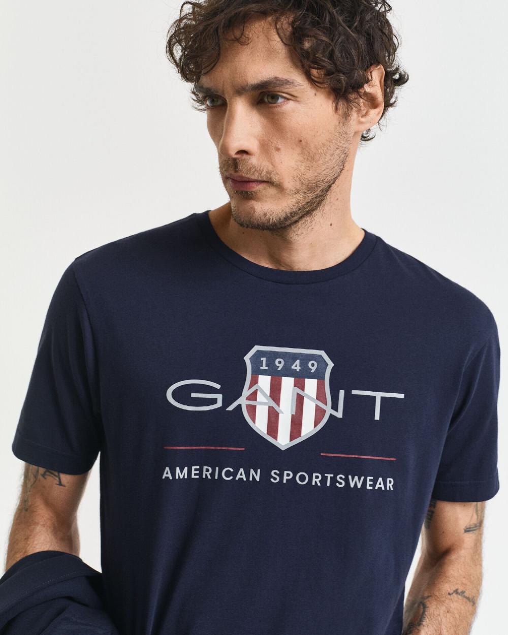 Gant Archive Shield T-Shirt Evening Blue