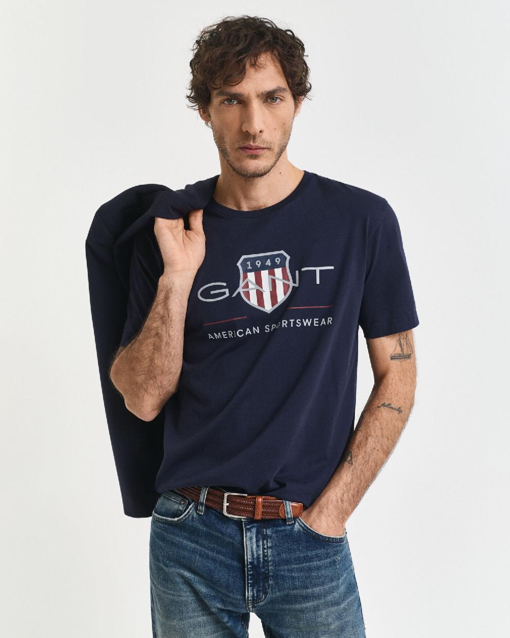 gant Archive Shield T-Shirt evening blue