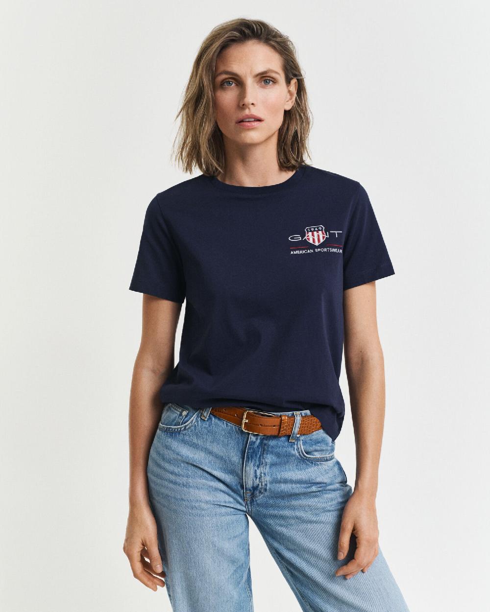 gant Archive Shield T-Shirt evening blue