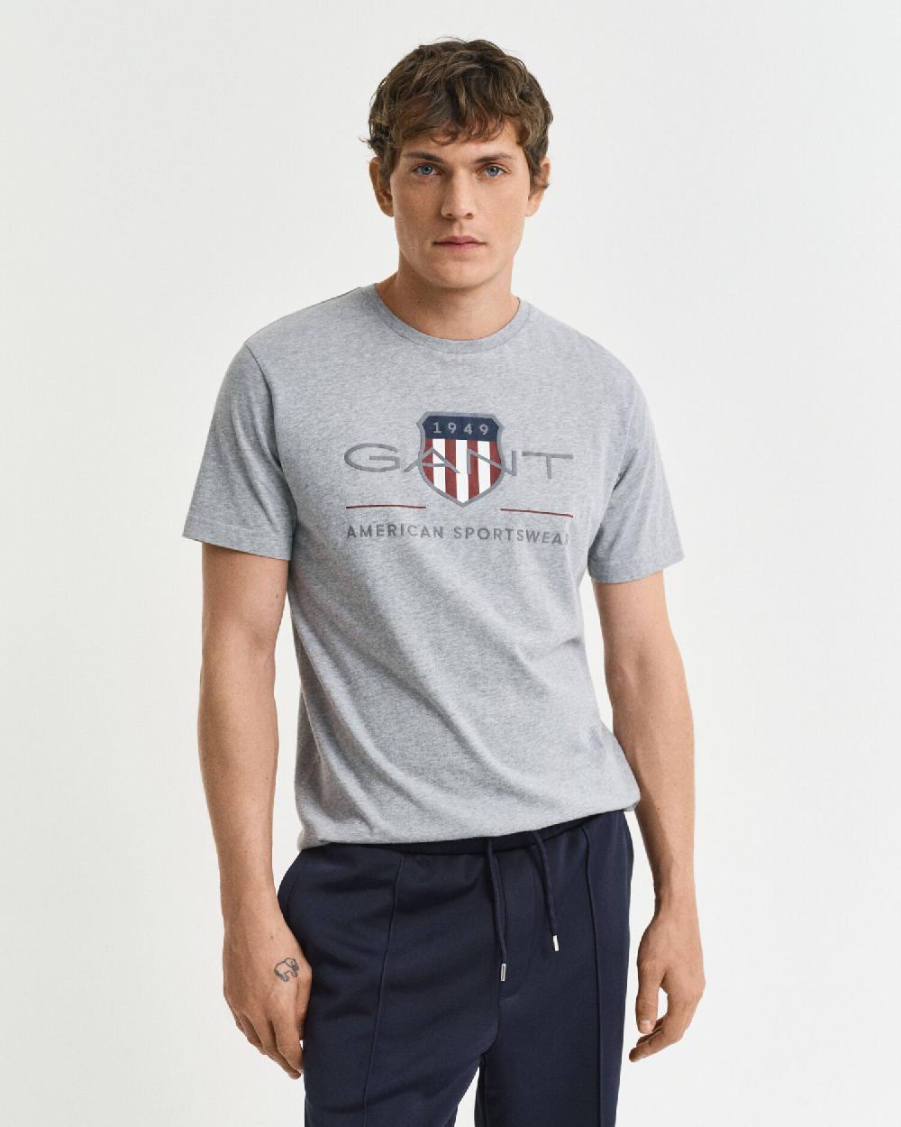 gant Archive Shield T-Shirt grey melange