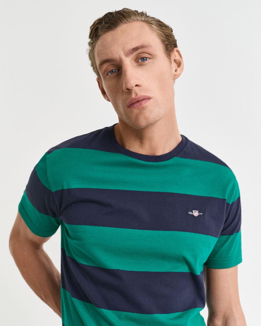 Gant Barstripe T-Shirt Deep Green