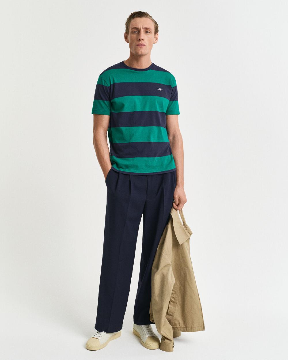 Gant Barstripe T-Shirt Deep Green