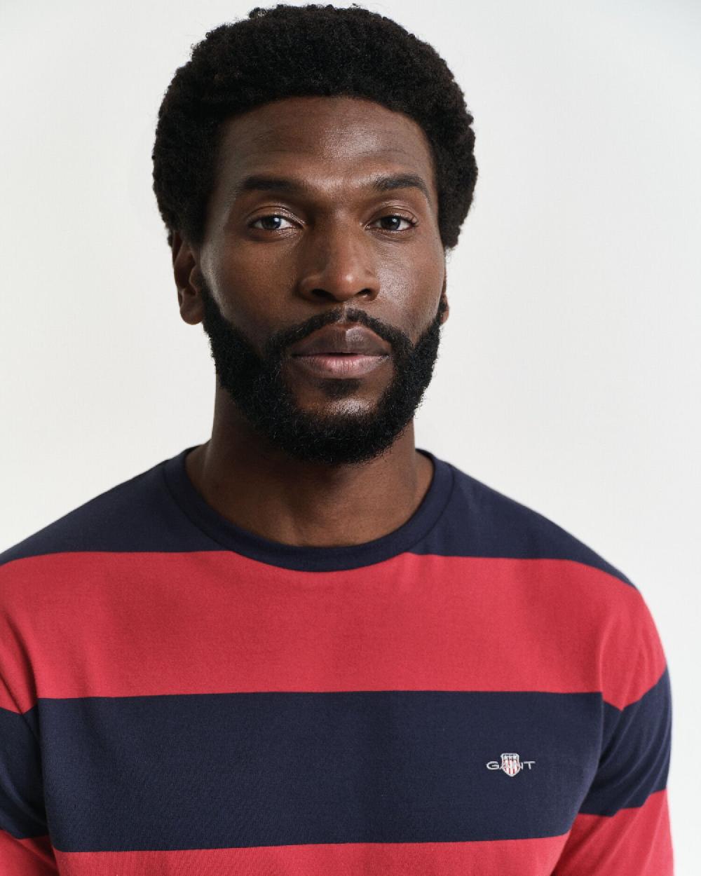 Gant Barstripe T-Shirt Ruby Red