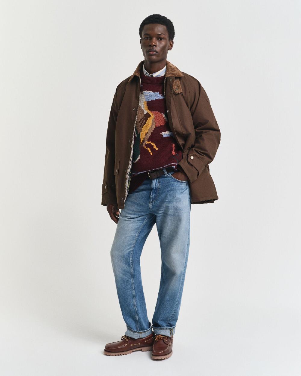 Gant Bird Graphic Crew Neck Sweater Plumped Red