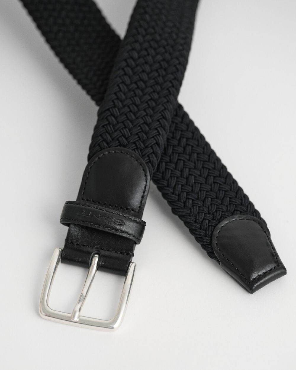 Gant Braided Elastic Belt Black